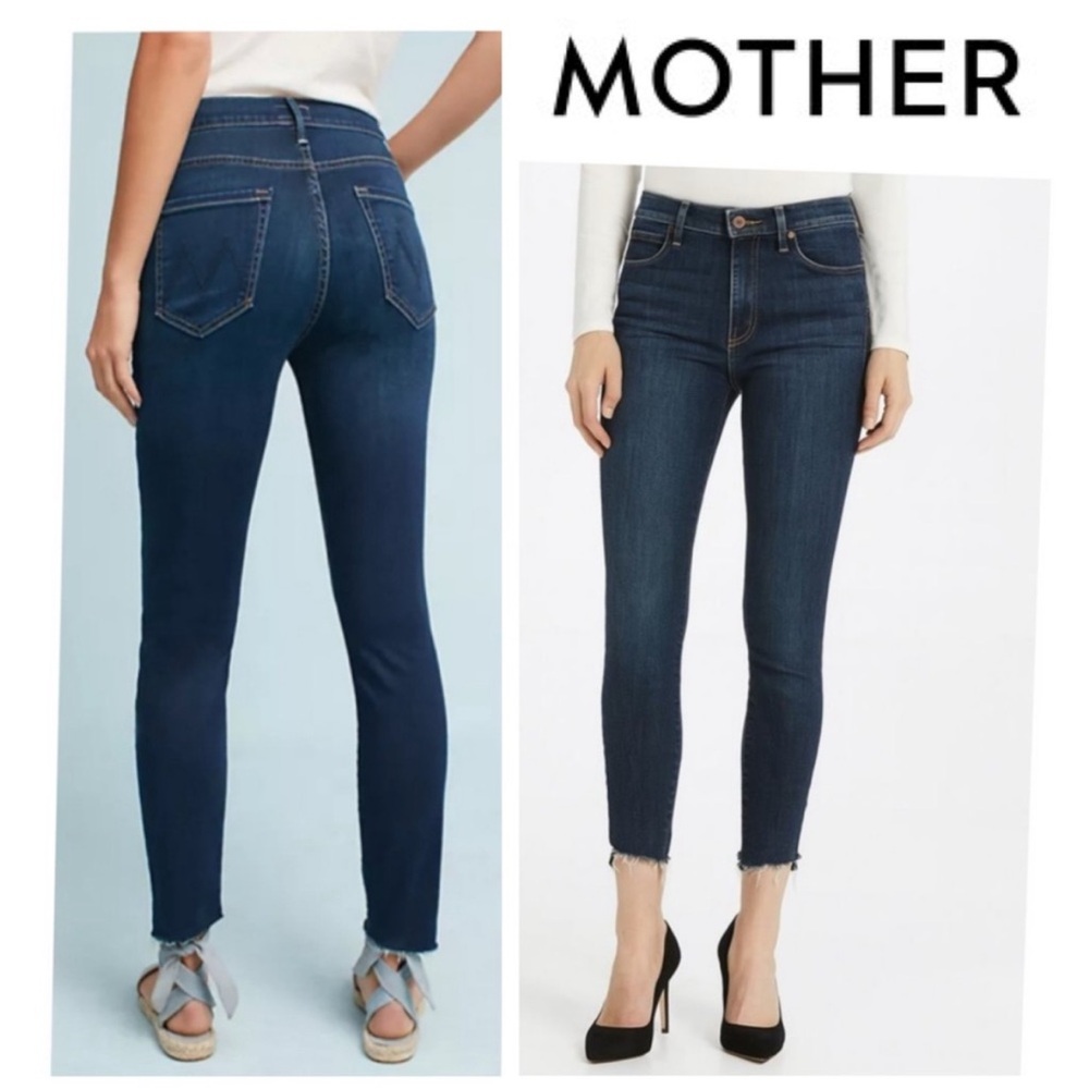 Mother Denim Anthropologie The Stunner Zip Ankle Step Fray Jeans One Fell Sweep